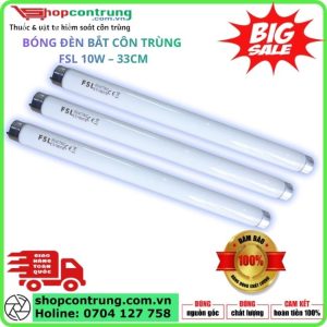 Bóng đèn bắt côn trùng FSL10W - 33cm,bóng đèn bẫy côn trùng tốt nhất thị trường.