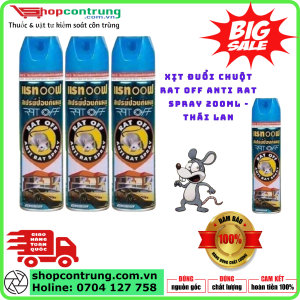 XỊT ĐUỔI CHUỘT RAT OFF ANTI RAT SPRAY 200ML - THÁI LAN