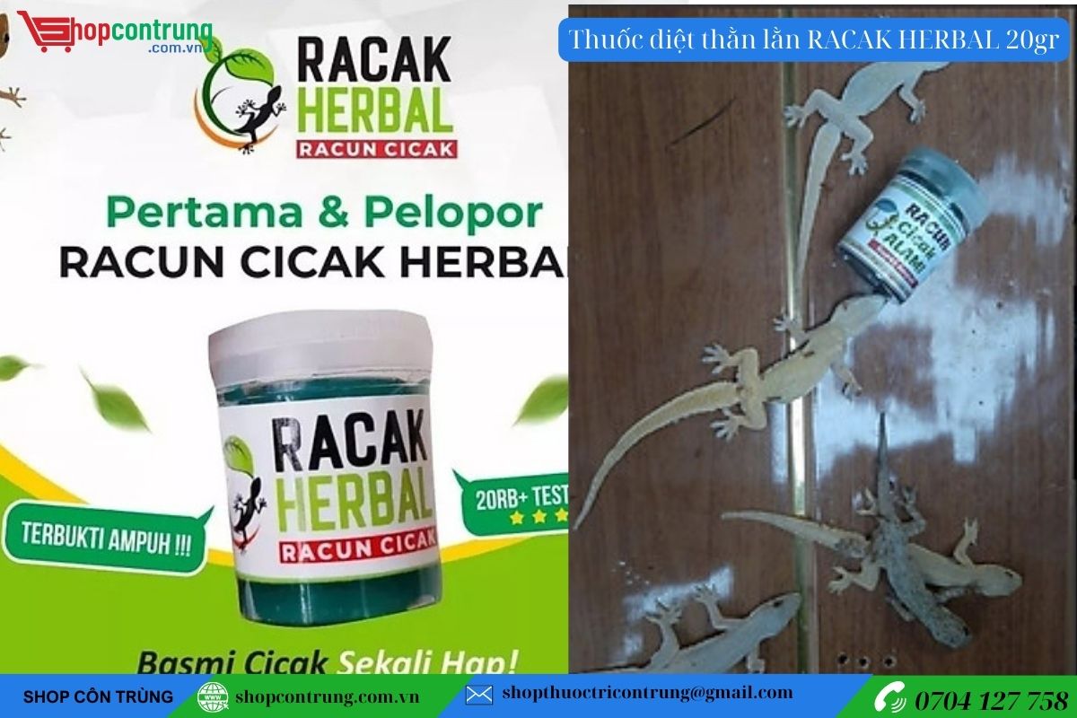 Thuốc diệt thằn lằn RACAK HERBAL 20gr