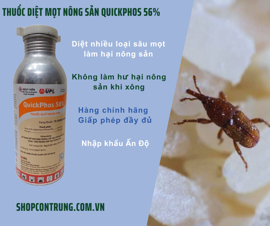 Thuốc diệt mọt nông sản Quickphos 56%