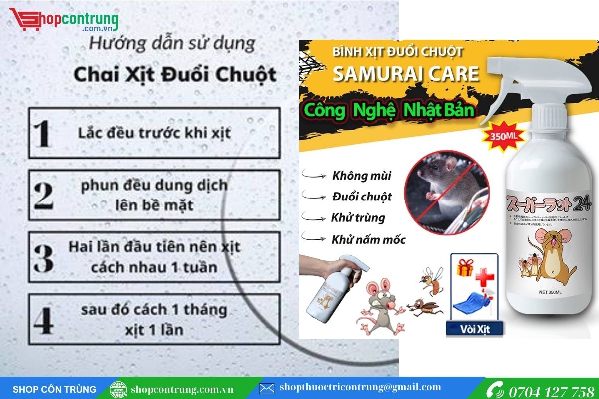 Chai Xịt Đuổi Chuột NHẬT BẢN SAMURAI CARE 300ML (1)