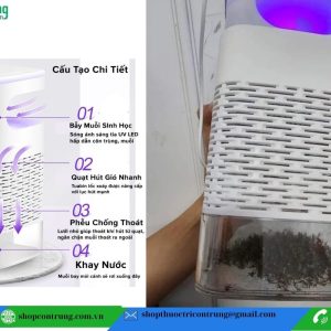 Đèn bắt muỗi thông minh sử dụng cổng sạc USB