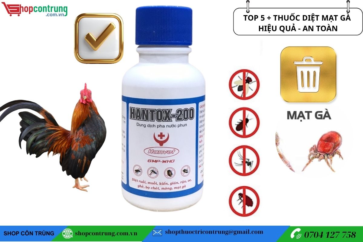 Thuốc diệt mạt gà, mạt nhà yến